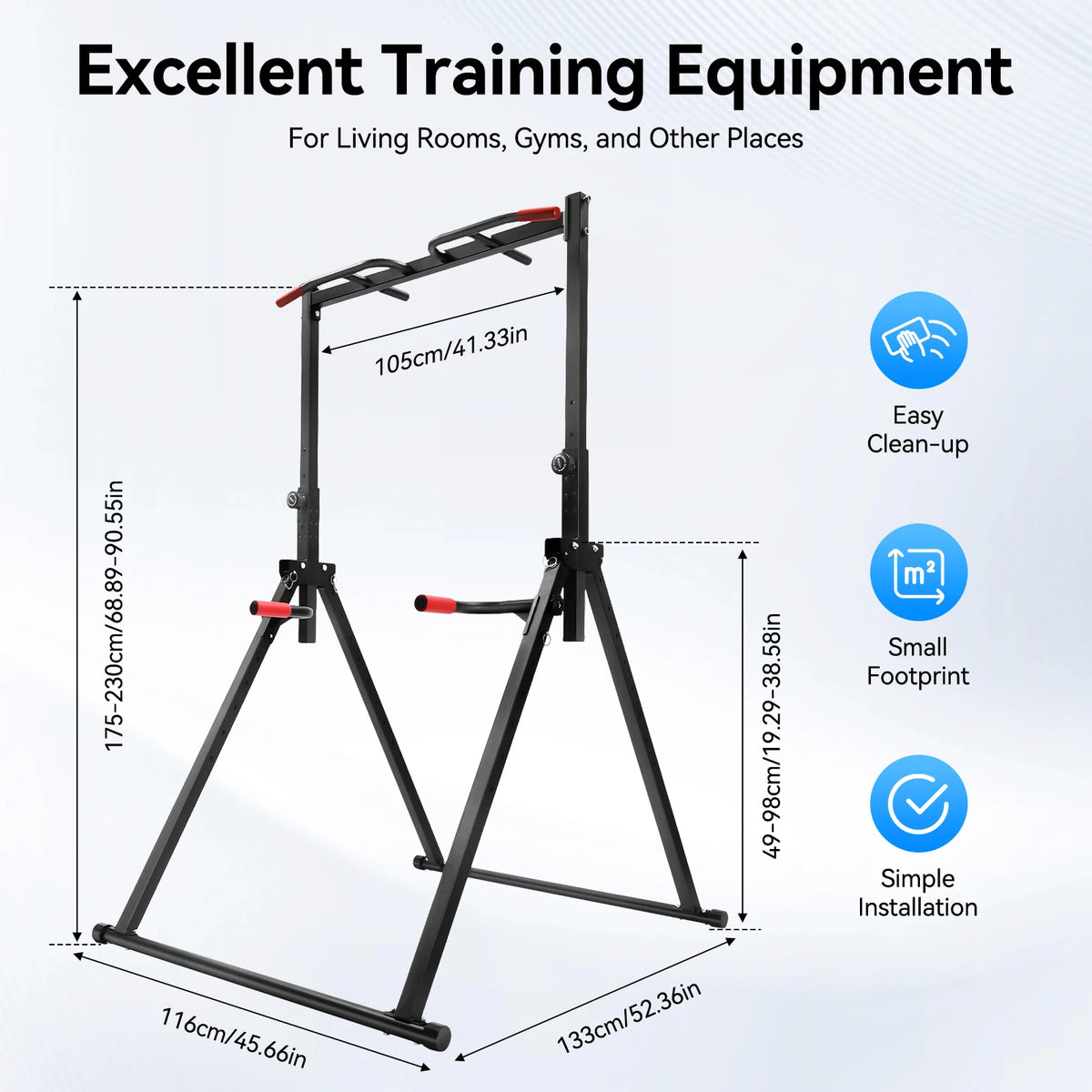Adjustable Foldable Pull Up Station For Home Strength Training