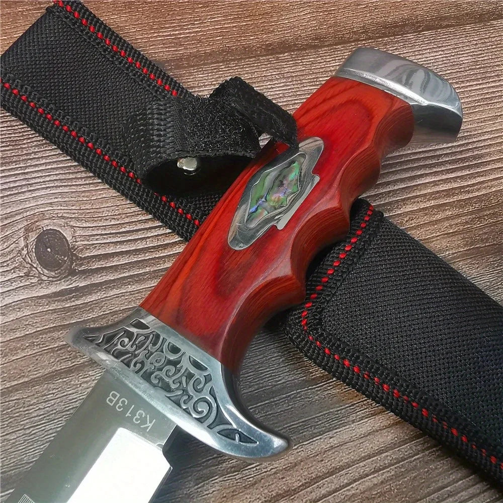 Doom Blade Stainless Steel Fixed Hunting Survival Knife With Sheath