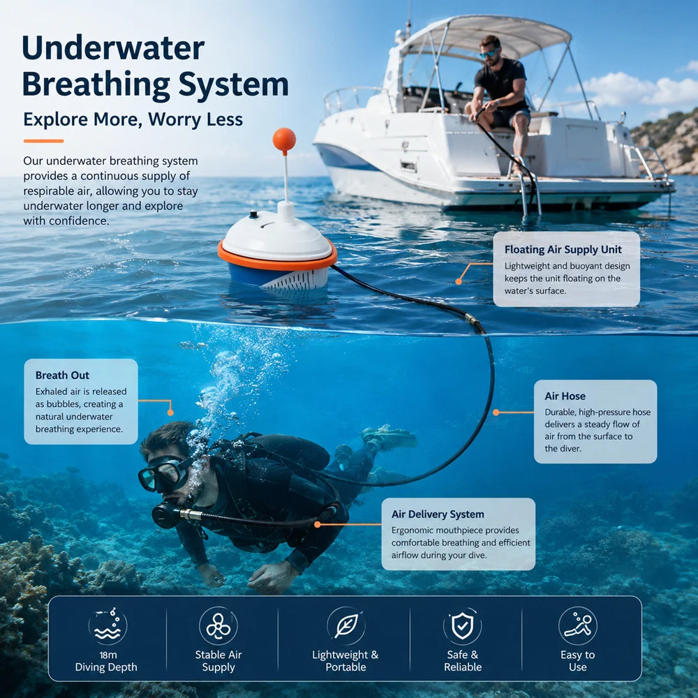 LieyuDive Scuba Oxygen Concentrator Rechargeable Underwater Respirator