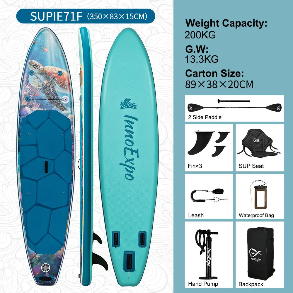 InnoExpo Inflatable Stand Up Paddle Board With Surf Accessories