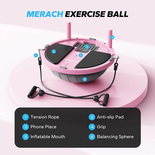 YTYIN Balance Ball Trainer With Resistance Bands And Foot Pump