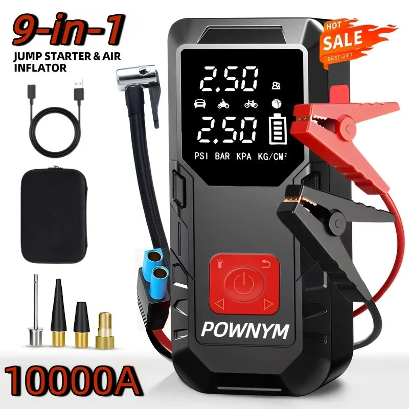 Pownym Portable Car Jump Starter Power Bank Dual USB Charger