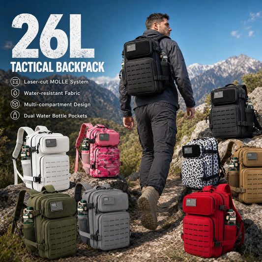 ReFire Gear Tactical MOLLE Backpack Dual Cup Holders Hiking Camping