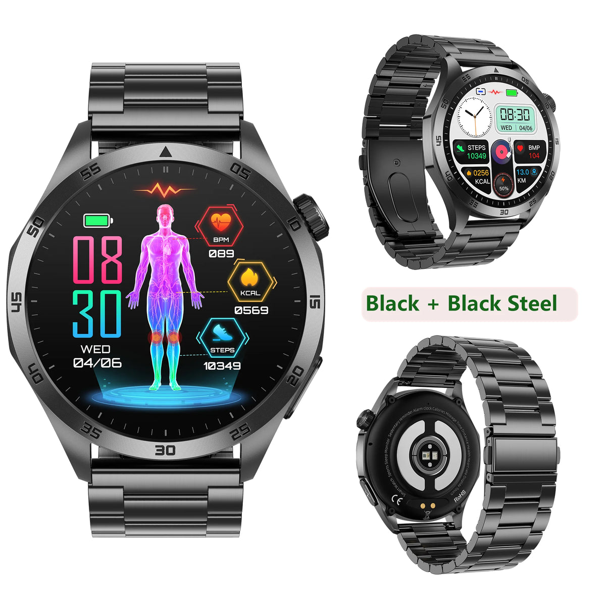 ECG Blood Pressure Smart Watch Bluetooth Calling And PPG Tracking