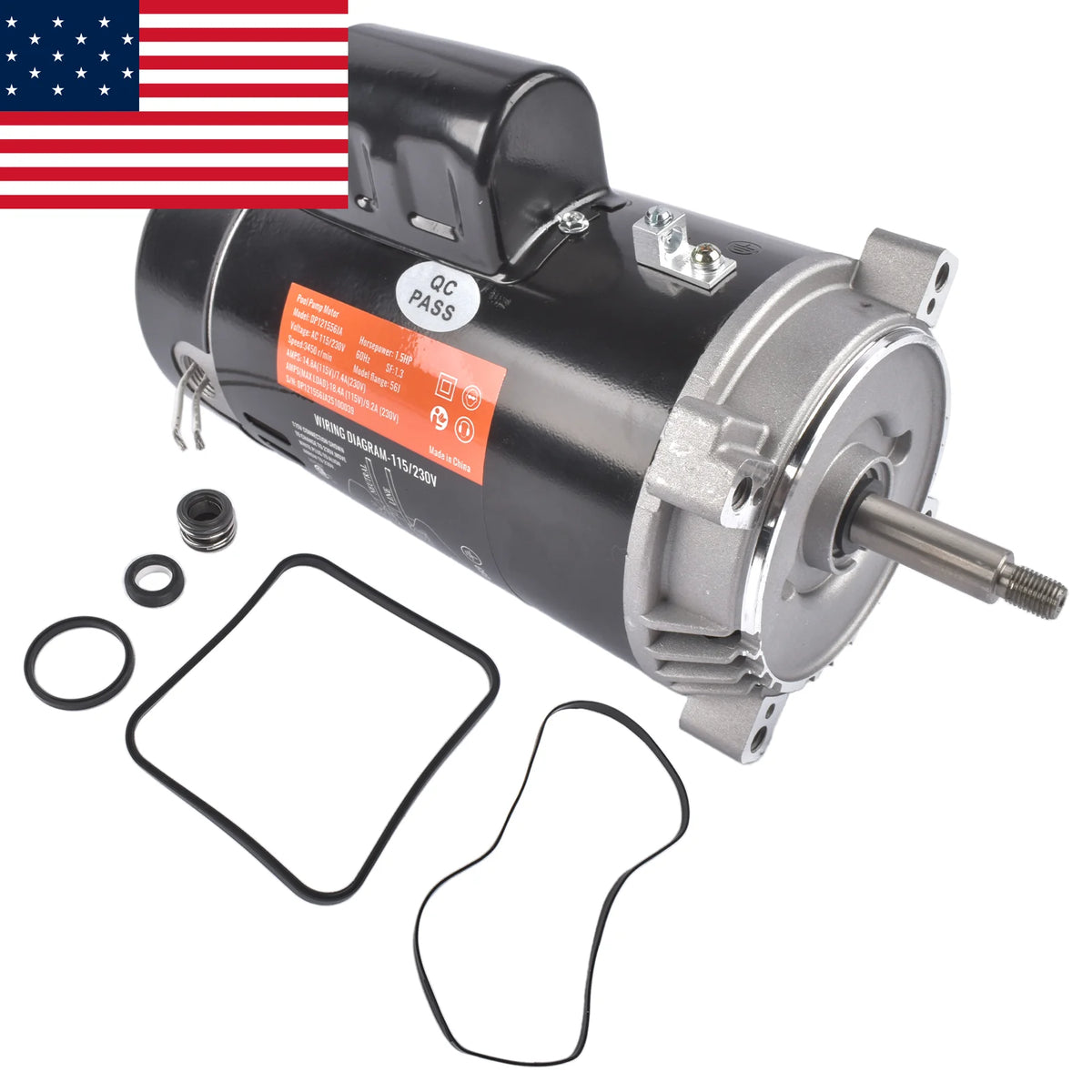 UST1152 1.5 HP 115/230V Pool Pump Motor for Century Hayward