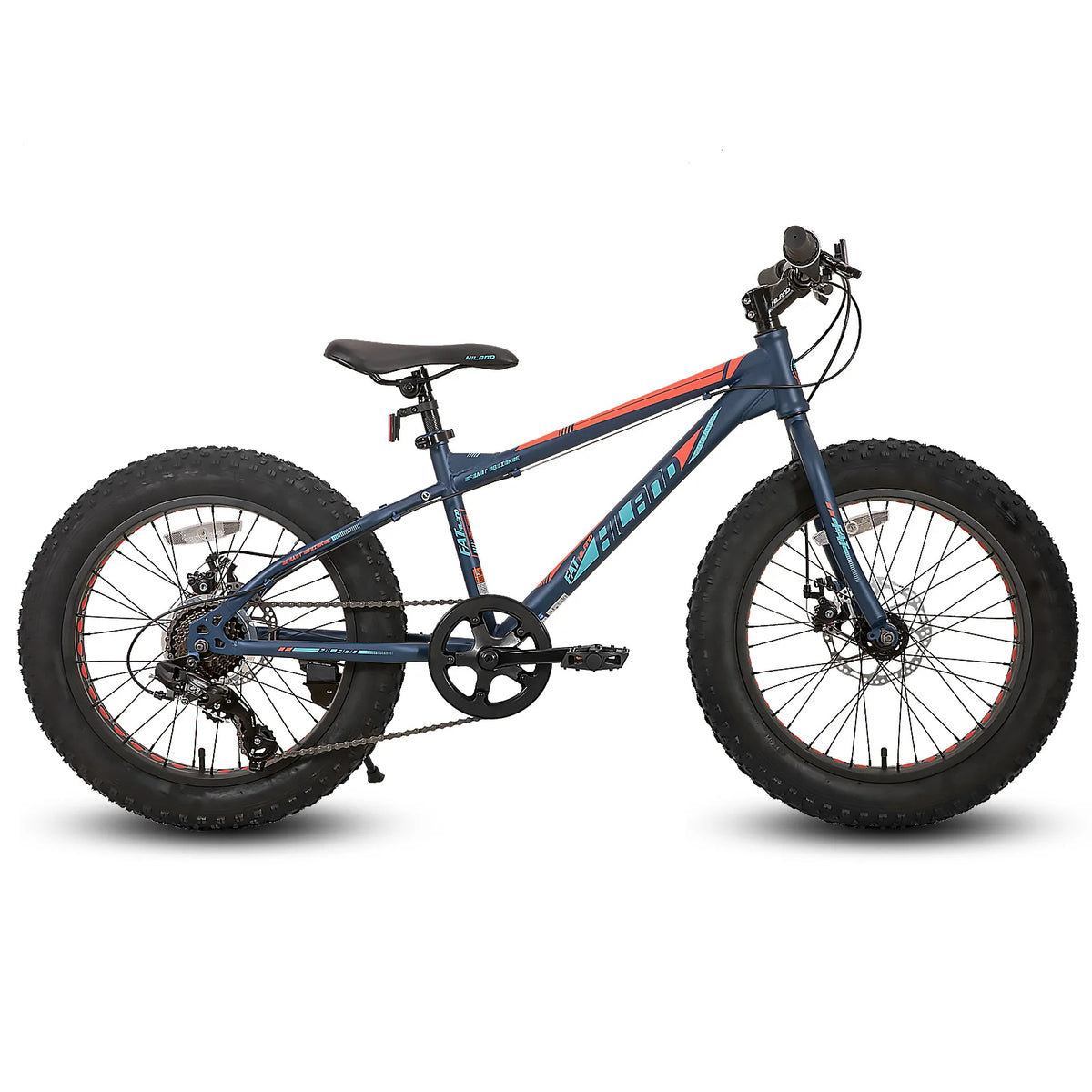 Hiland Kids Fat Tire Mountain Bike Seven Speed Dual Brakes