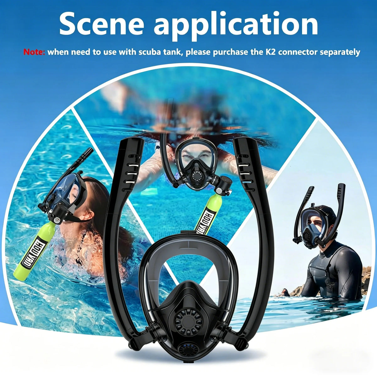 Portable Mini Diving Tank With Snorkel Mask And Pump