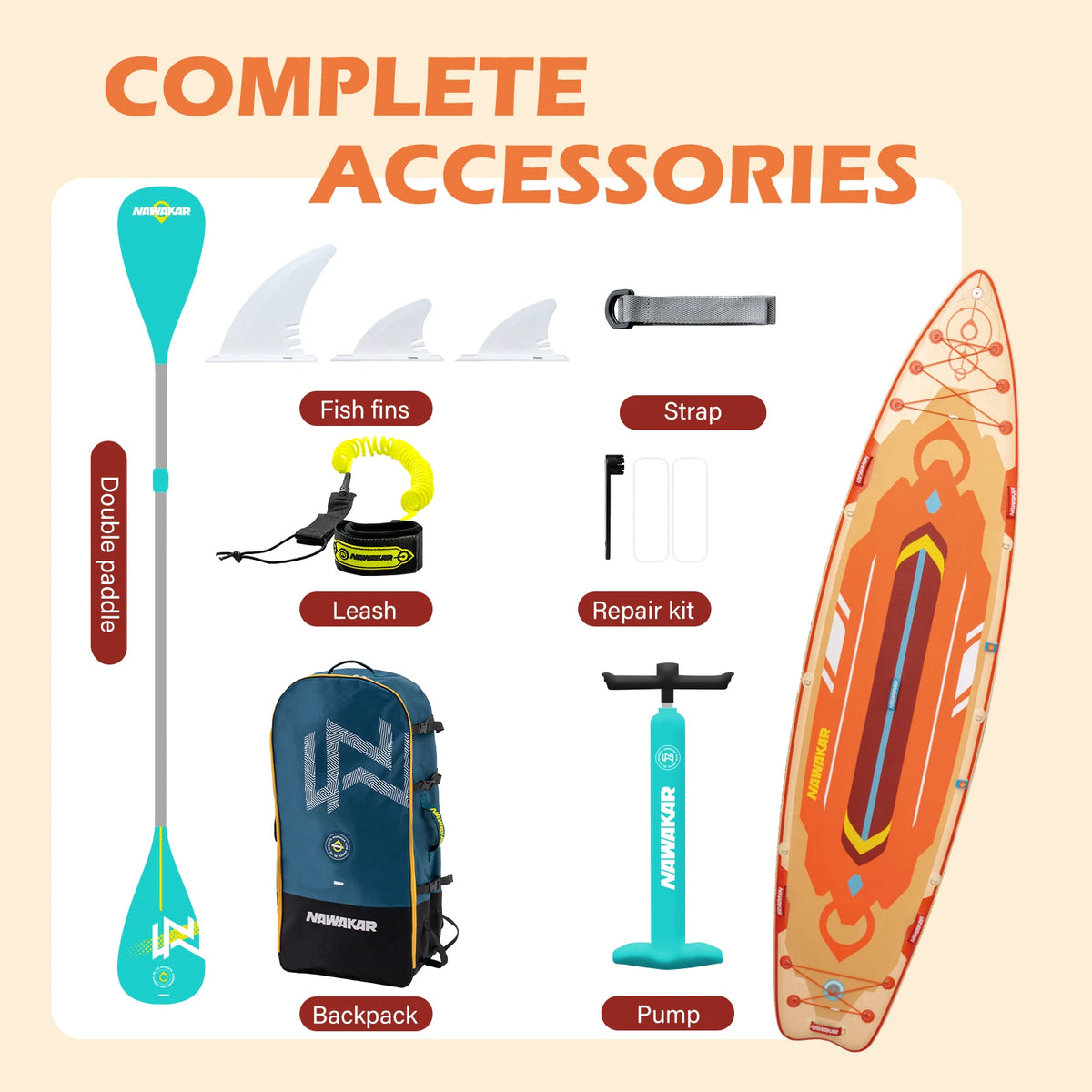 Professional Double Layer Reinforced Adult Stand Up Surfboard