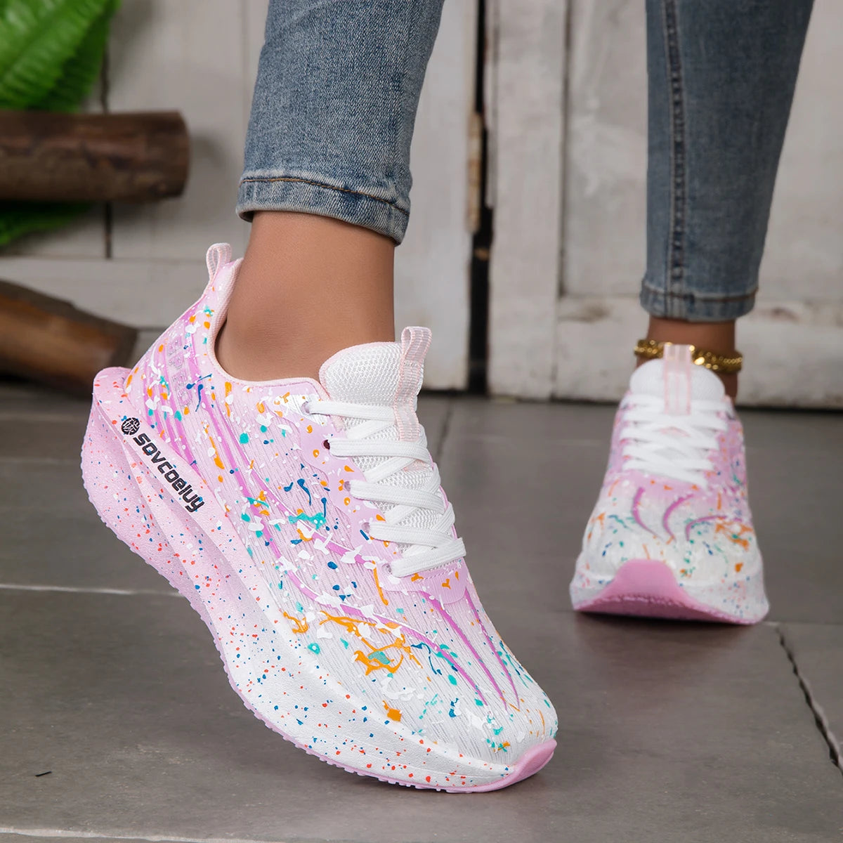 Lightweight Breathable Mesh Running Sneakers For Women Walking Shoes