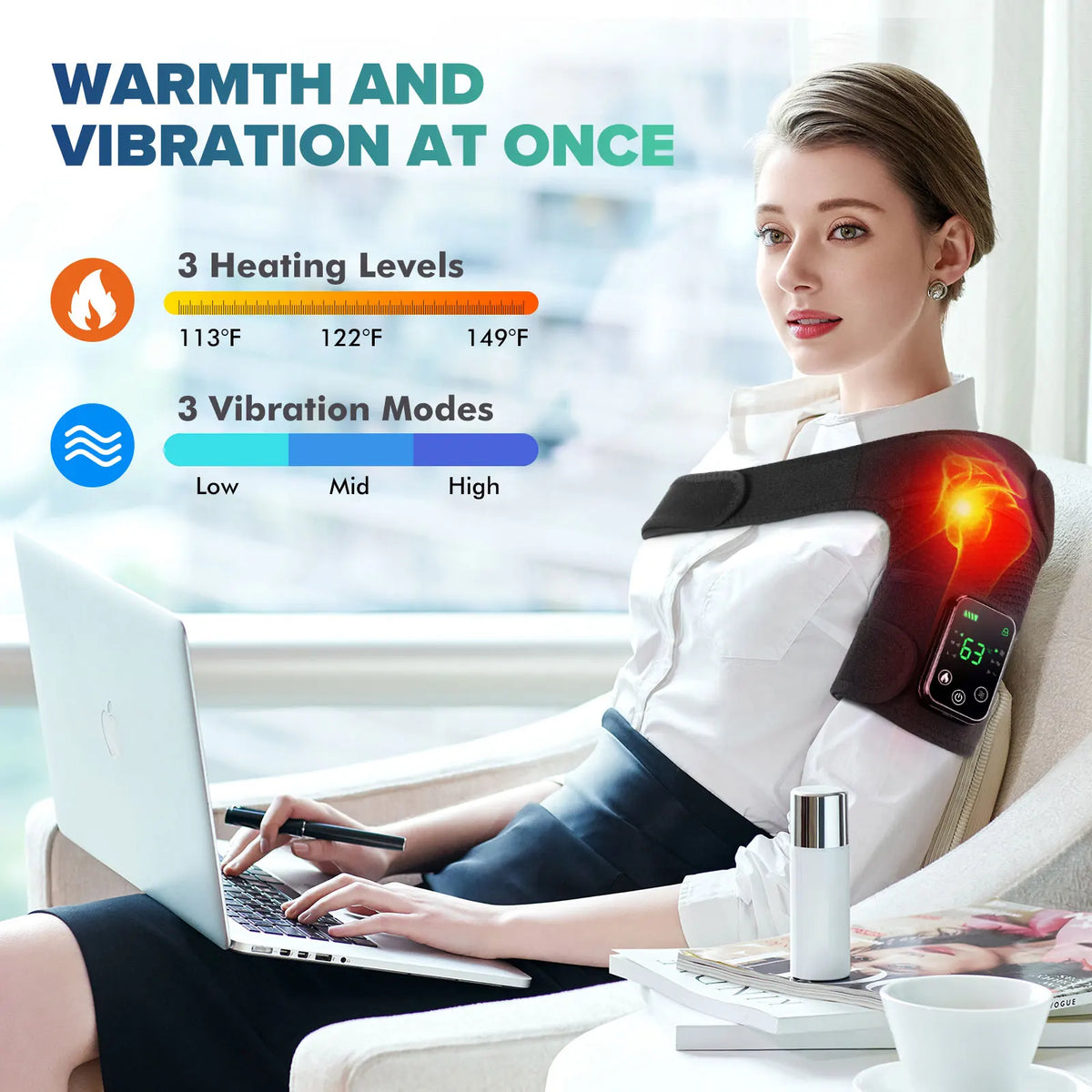LeG Heated Knee Massager With Vibration Electric Heating Joint Relief