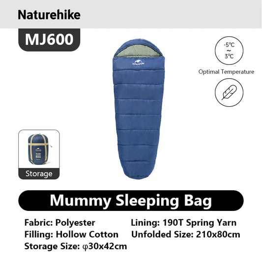 Naturehike Mummy Sleeping Bag For Outdoor Winter Camping