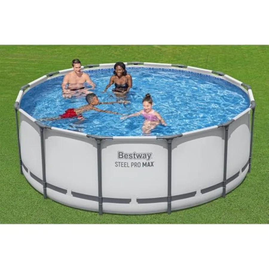 Steel Pro Max Round Metal Frame Pool With Filter Pump