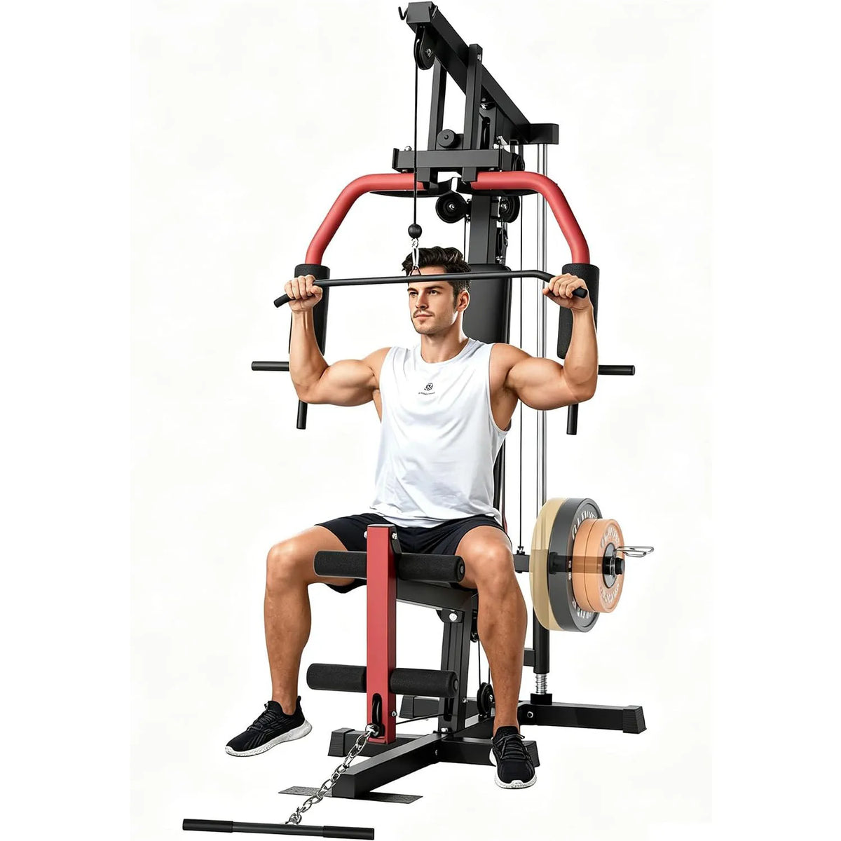 HiMISS 5 In 1 Home Gym Strength Training Machine 300 Lbs