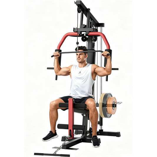 HiMISS 5 In 1 Home Gym Strength Training Machine 300 Lbs