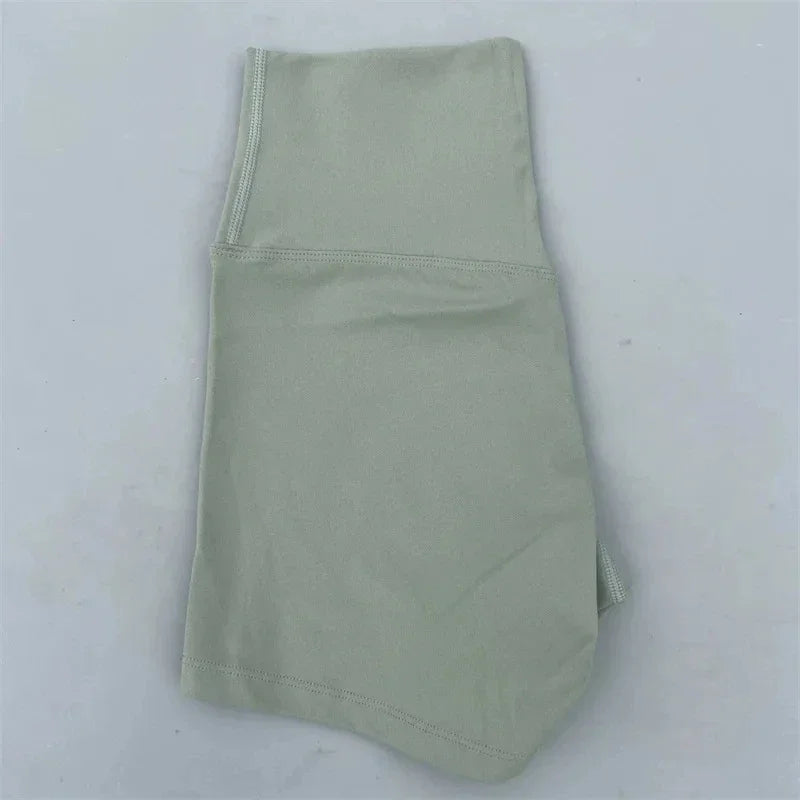 Women High Waist Cotton Yoga Fitness Athletic Shorts