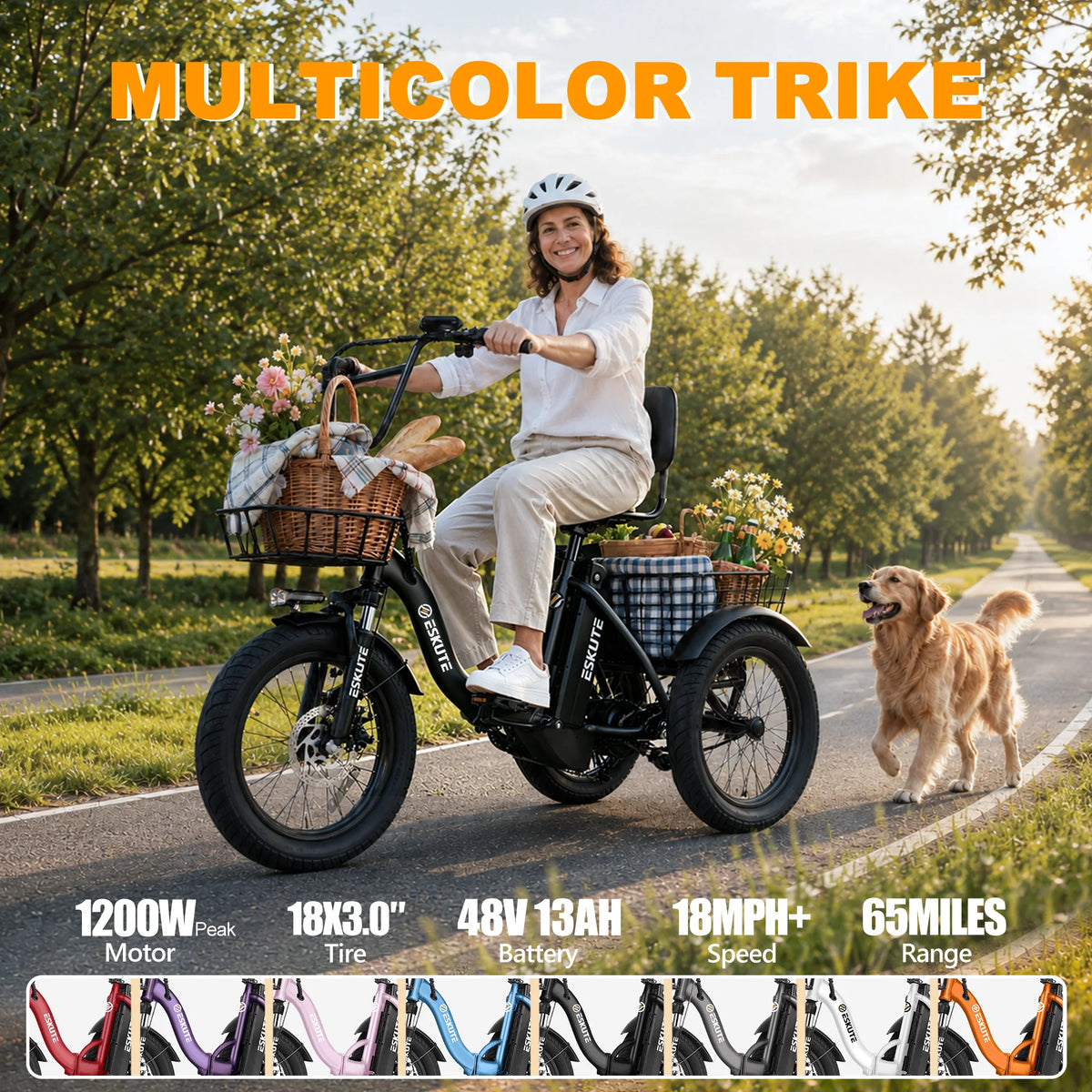 ESKUTE Electric Folding Trike Provides Reliable Performance And Comfort