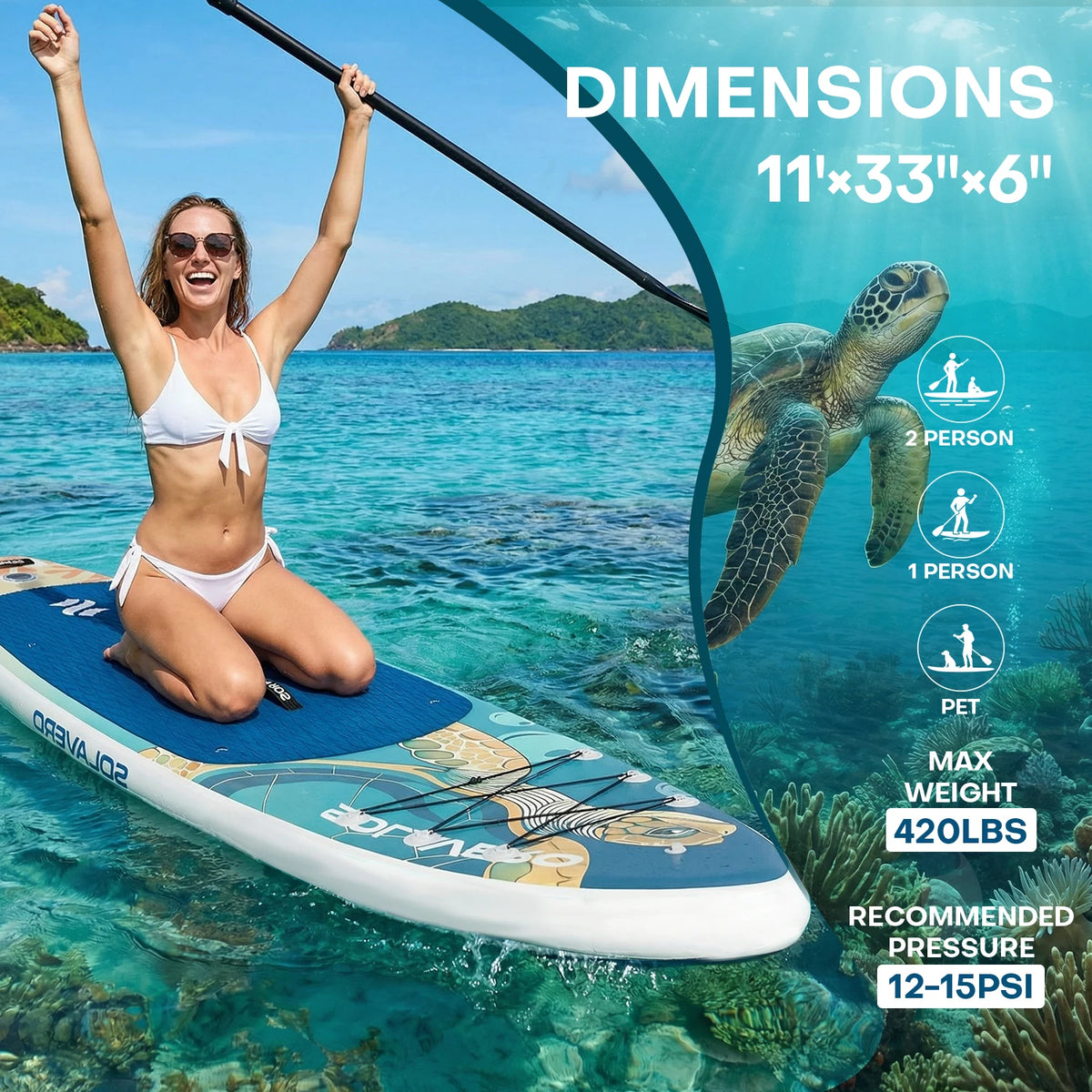 Nebmaax Inflatable Stand Up Paddle Board With Stable Ride