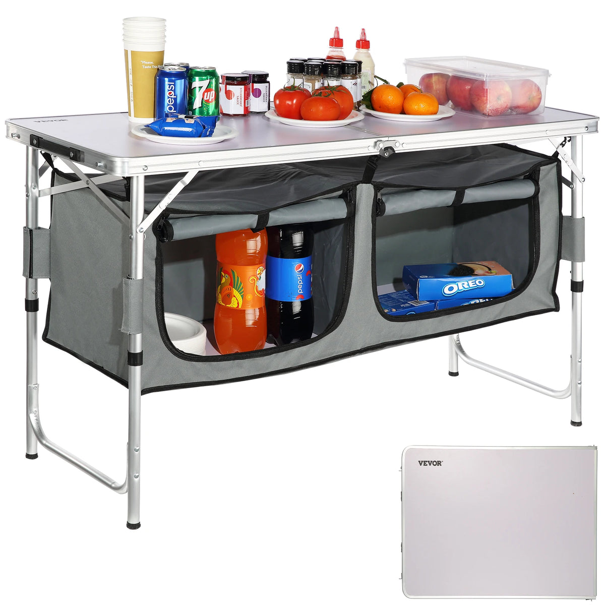 VEVOR Portable Folding Camping Kitchen Table For Outdoor Use