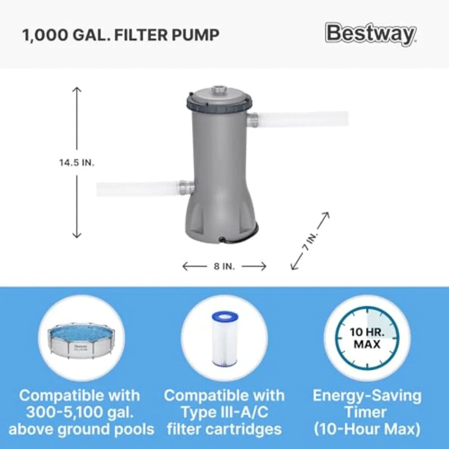 Steel Pro Max Round Metal Frame Pool With Filter Pump