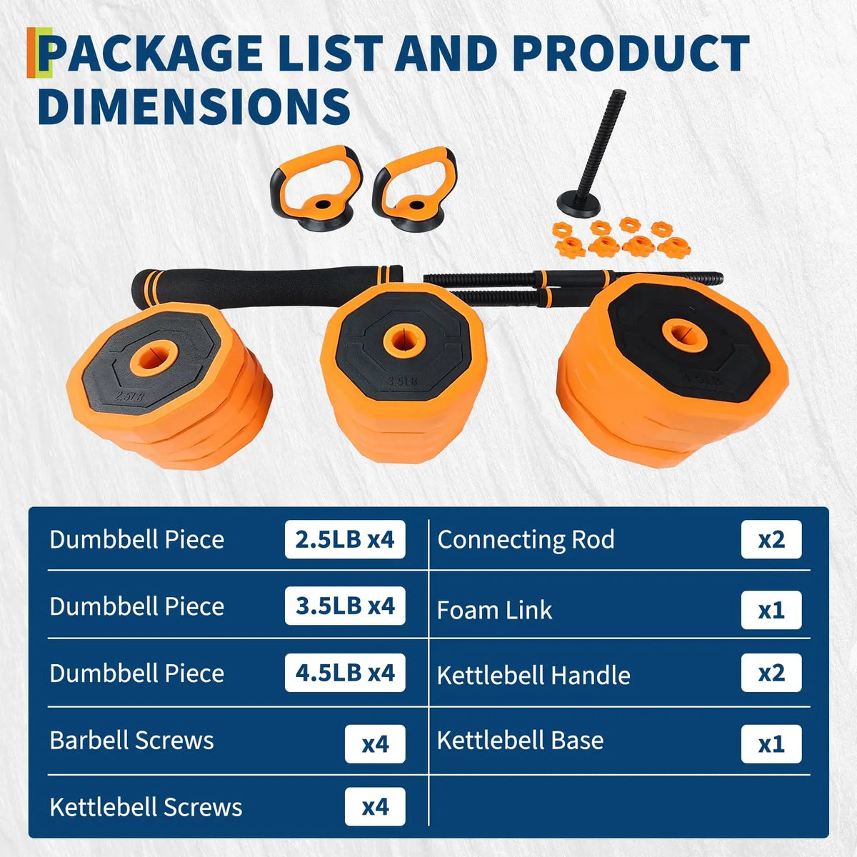 Adjustable Multi Functional Dumbbell Set With Barbell Hook