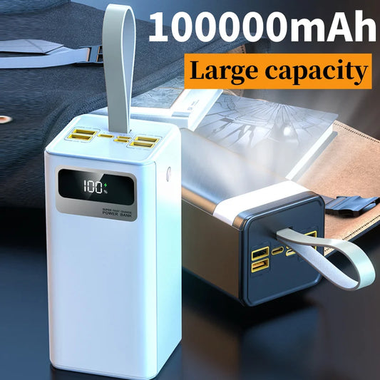 YVOER 100000mAh Portable Power Bank 22.5W Fast Charger With LED Display