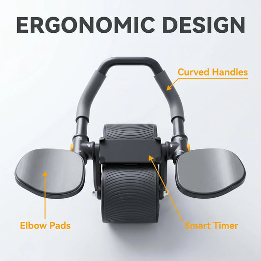 Professional Core Ab Roller With Knee Pad And Timer