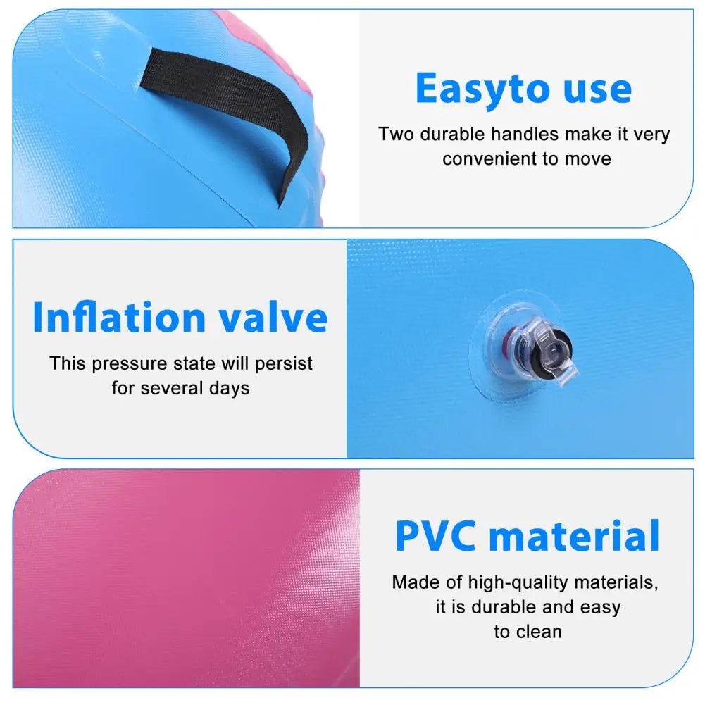 Inflatable Gymnastics Tumbling Barrel With Air Pump