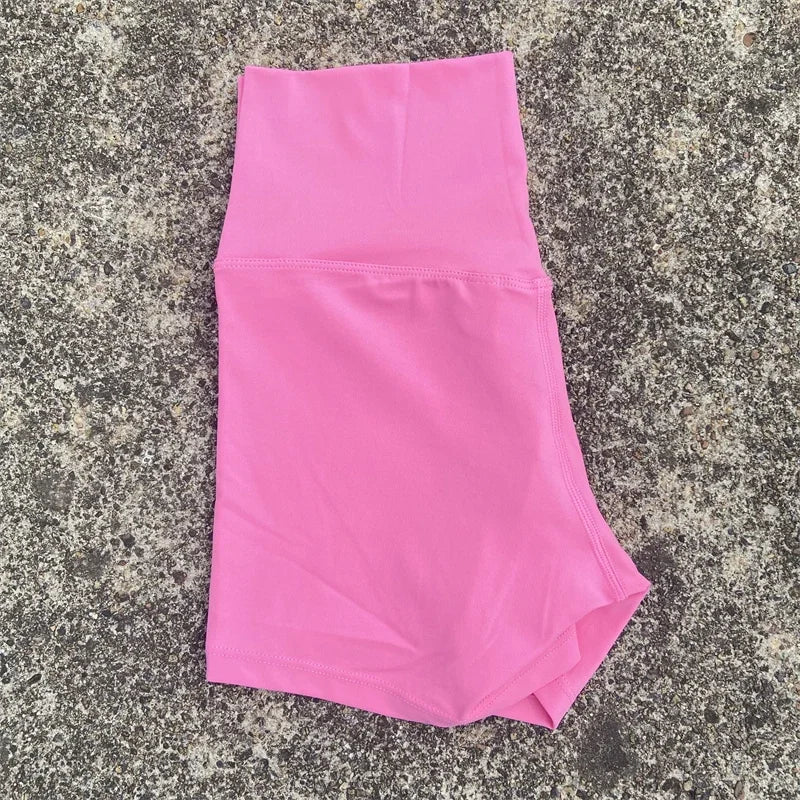 Women High Waist Cotton Yoga Fitness Athletic Shorts