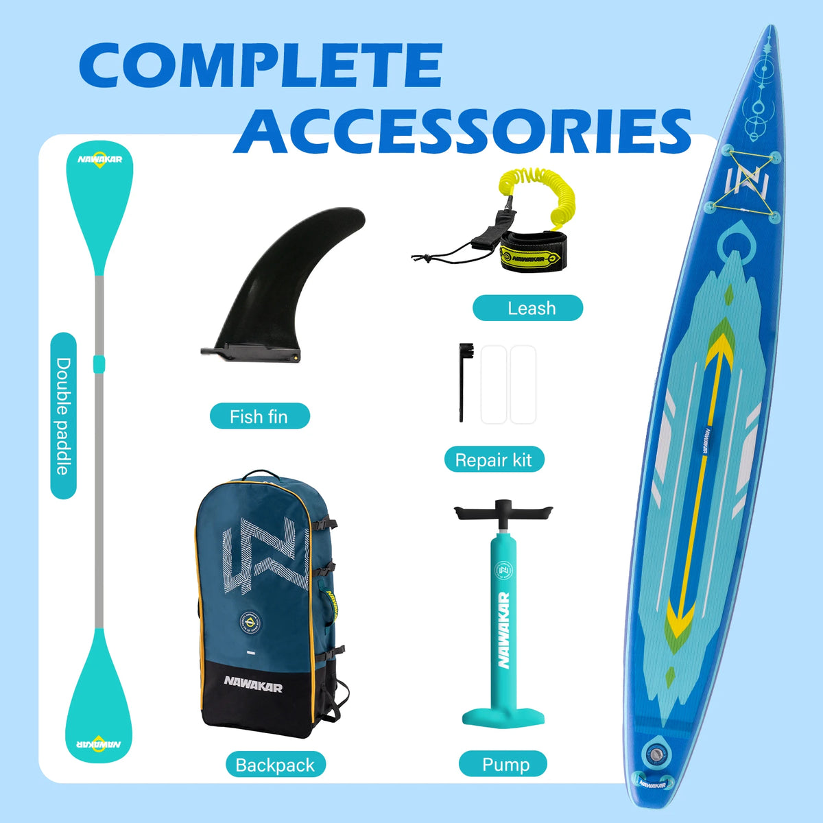 US Stock High Quality Stand Up Paddleboard Double Thickened Surfboard