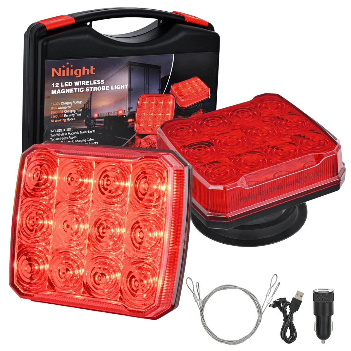 Nilight Magnetic Wireless Strobe Warning Lights For Trucks