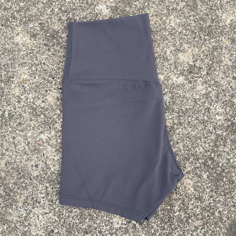 Women High Waist Cotton Yoga Fitness Athletic Shorts
