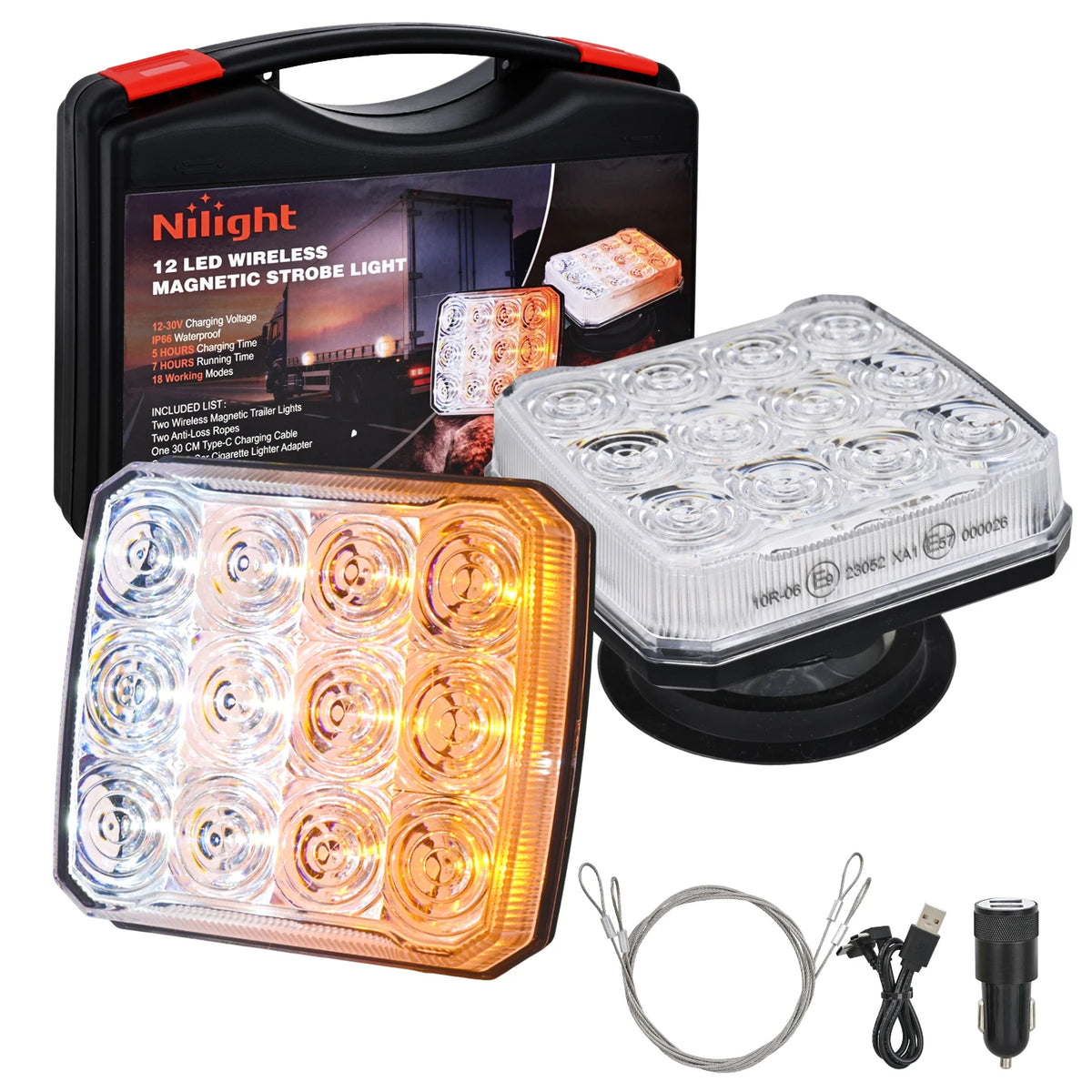 Nilight Magnetic Wireless Strobe Warning Lights For Trucks