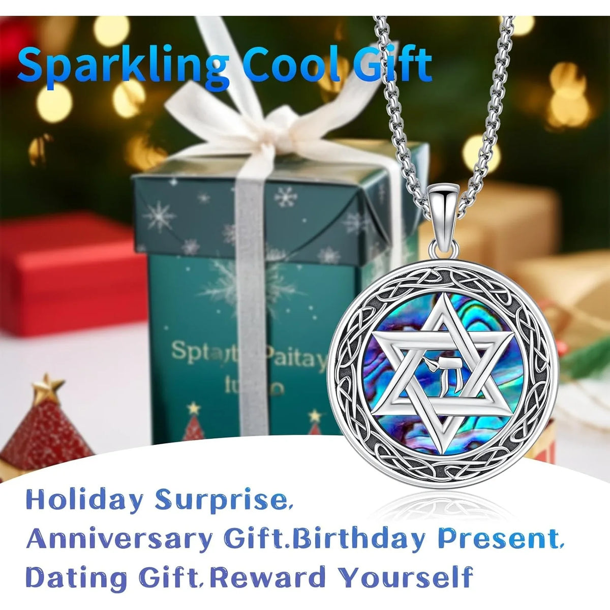 Drinsper Star Of David Pendant Necklace 925 Sterling Silver