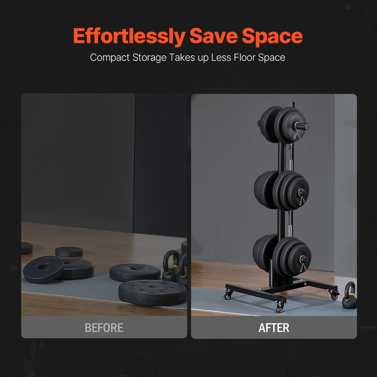 Standard Weight Plate Rack With Wheels Home Gym Storage Stand
