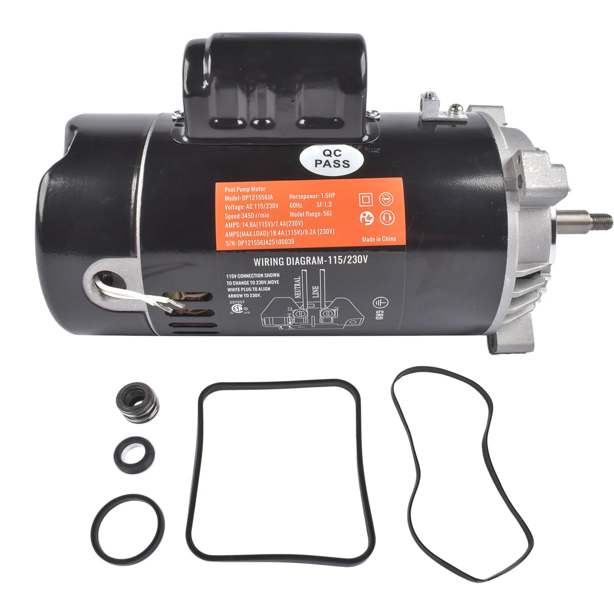 UST1152 1.5 HP 115/230V Pool Pump Motor for Century Hayward