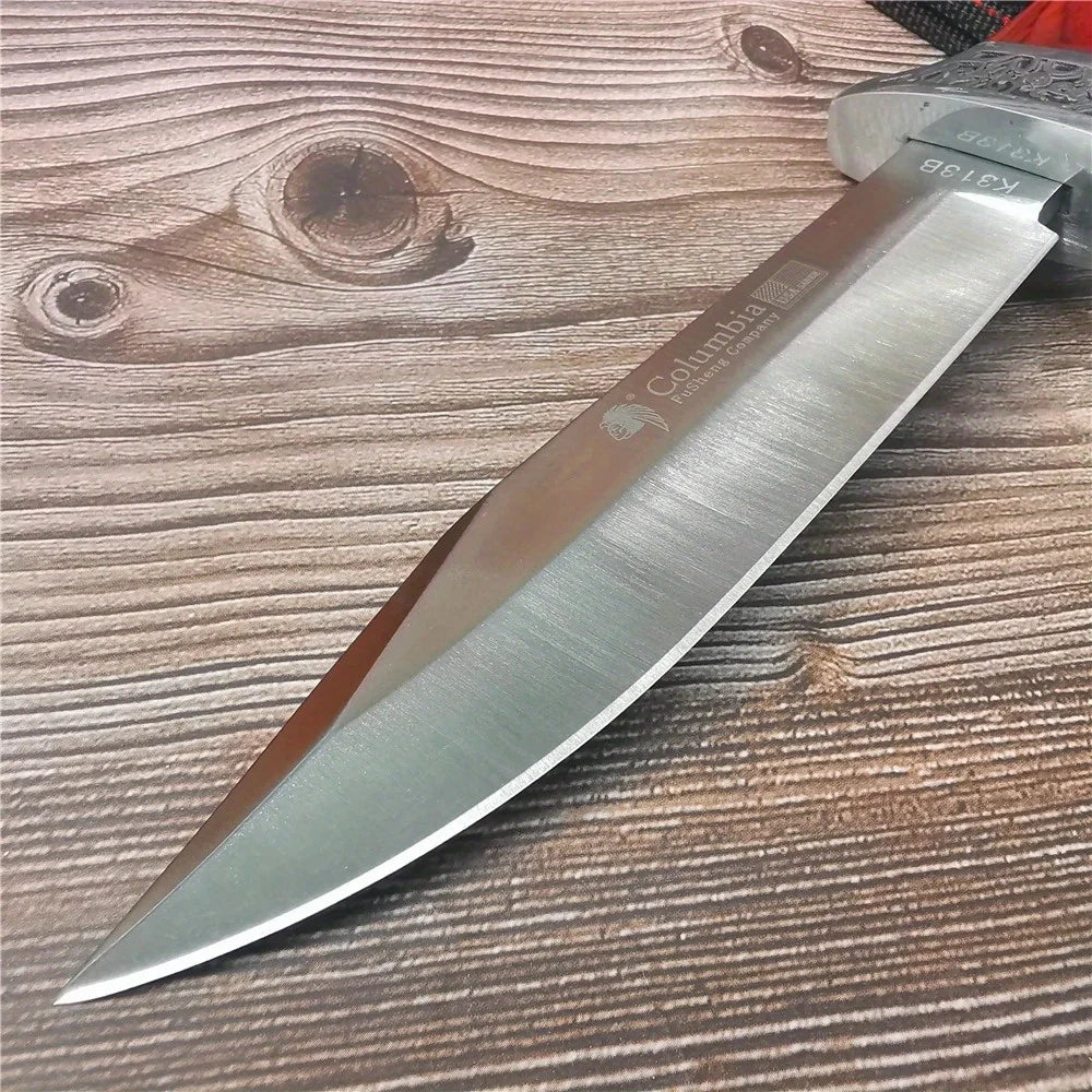Doom Blade Stainless Steel Fixed Hunting Survival Knife With Sheath