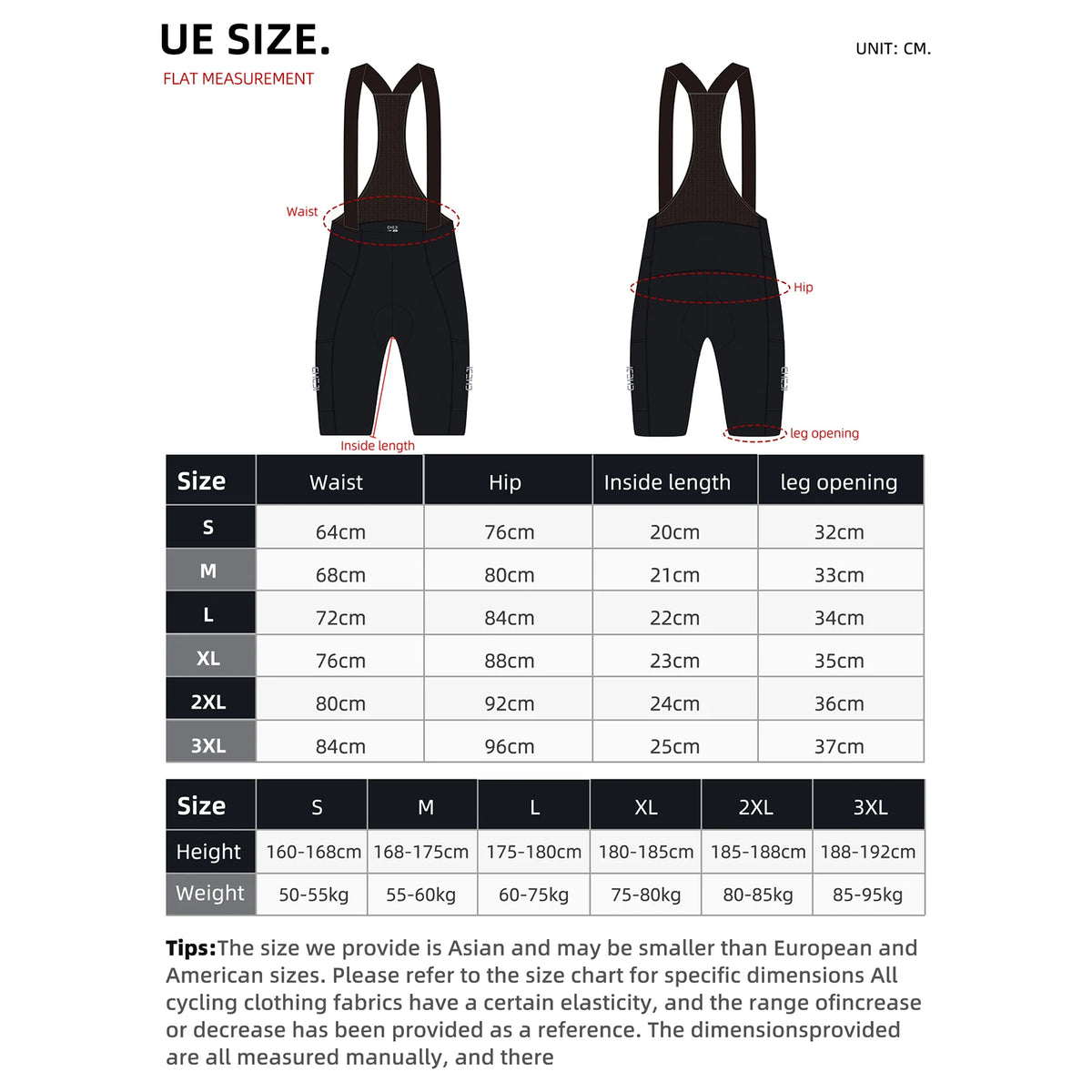 Cheji Men's Seamless Cycling Bib Shorts Breathable Quick Dry Fabric