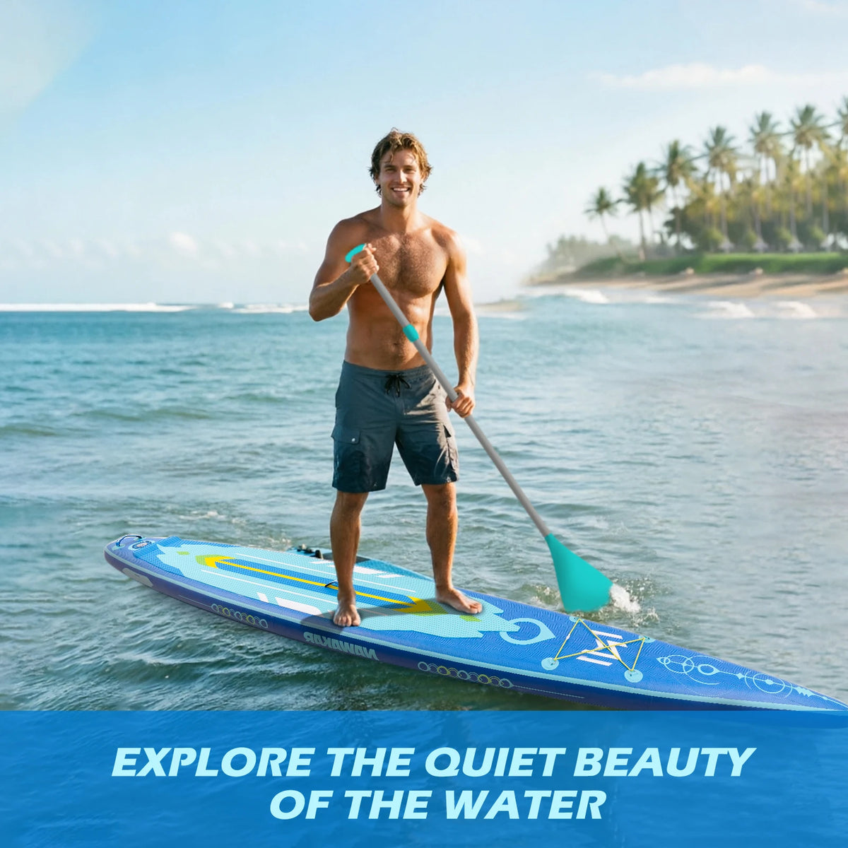 US Stock High Quality Stand Up Paddleboard Double Thickened Surfboard