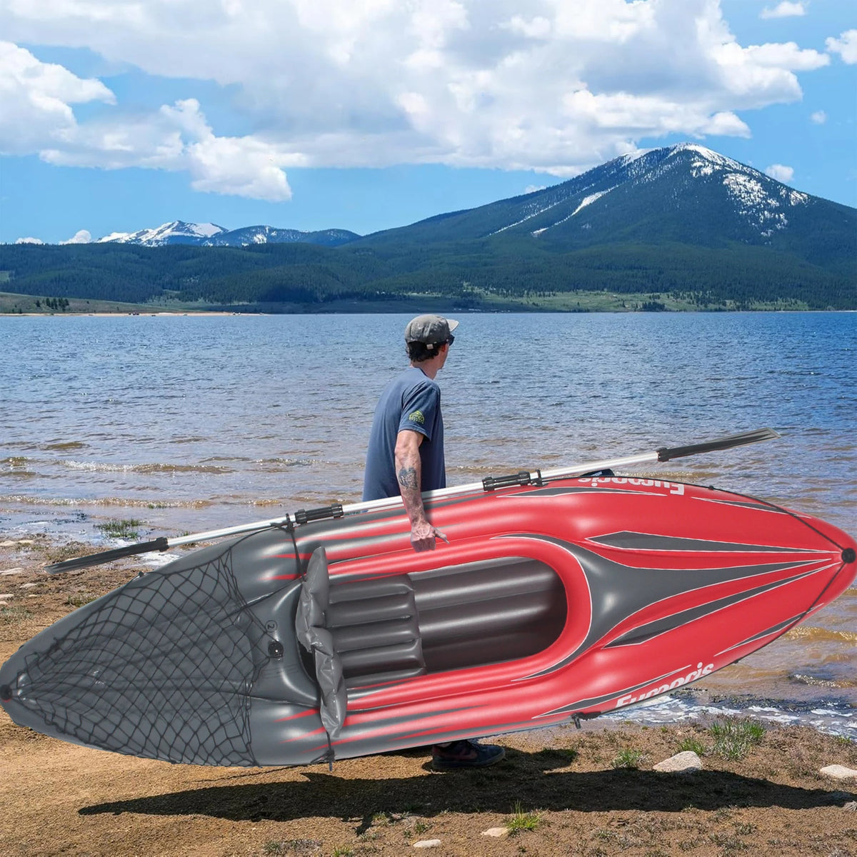 HHSJZWCY Inflatable Fishing Kayak With Paddles And Portable Pump