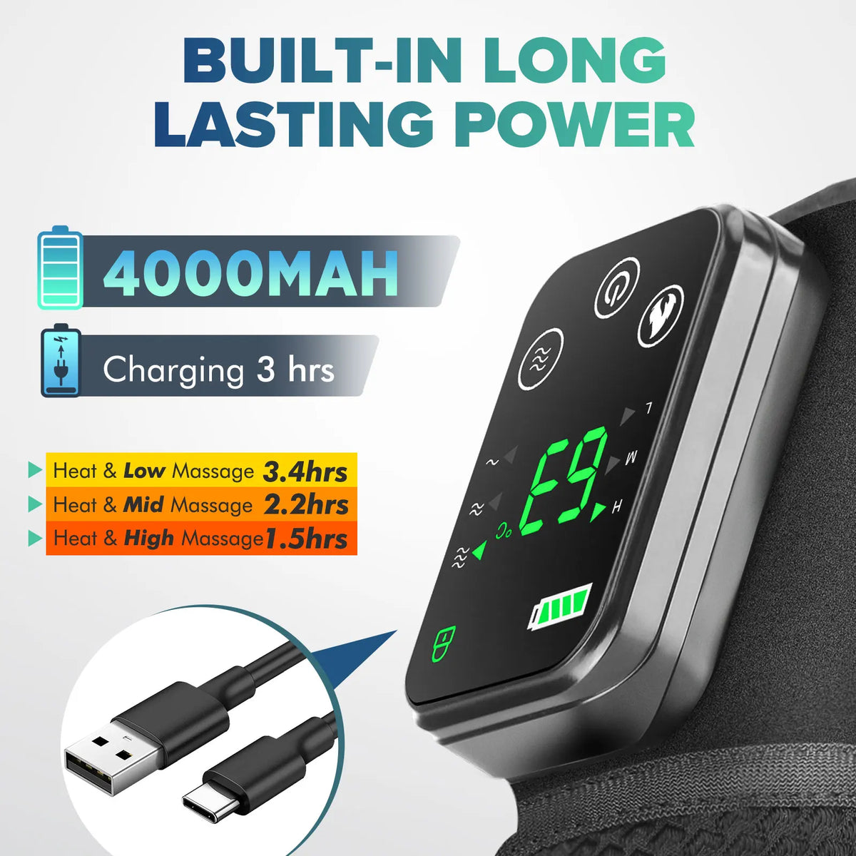 LeG Heated Knee Massager With Vibration Electric Heating Joint Relief