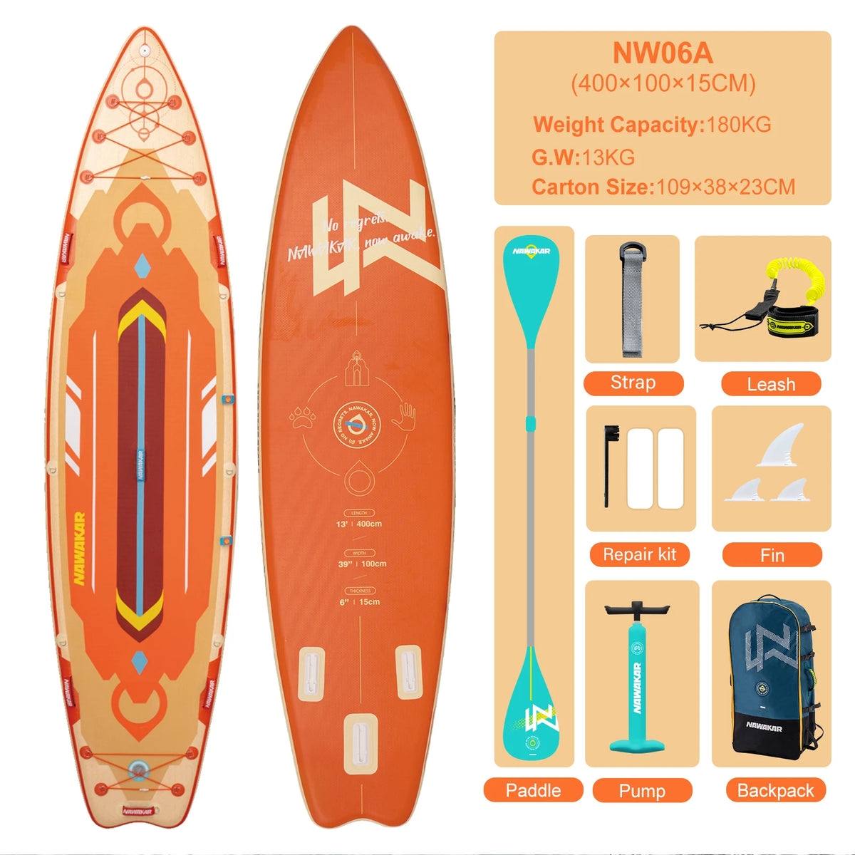 Professional Double Layer Reinforced Adult Stand Up Surfboard