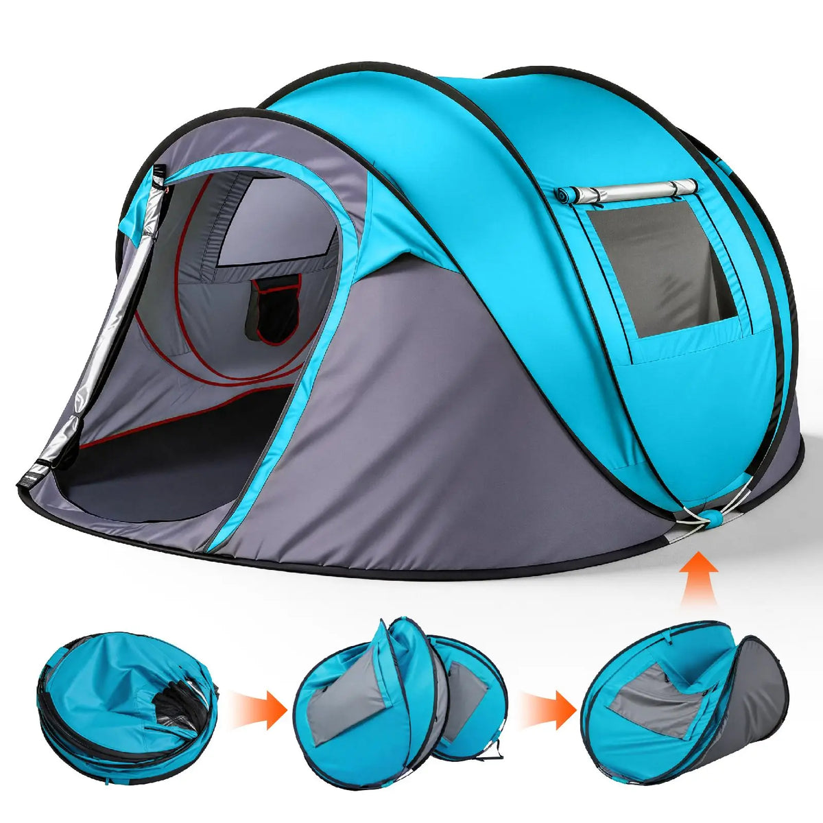 Oeny Instant Pop Up Camping Tent With Waterproof Family Shelter