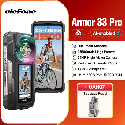Ulefone Armor 33 Pro 5G Rugged Dual Screen Android Smartphone