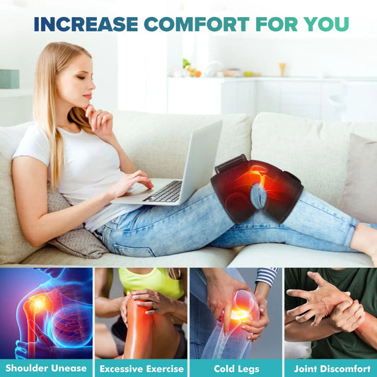LeG Heated Knee Massager With Vibration Electric Heating Joint Relief
