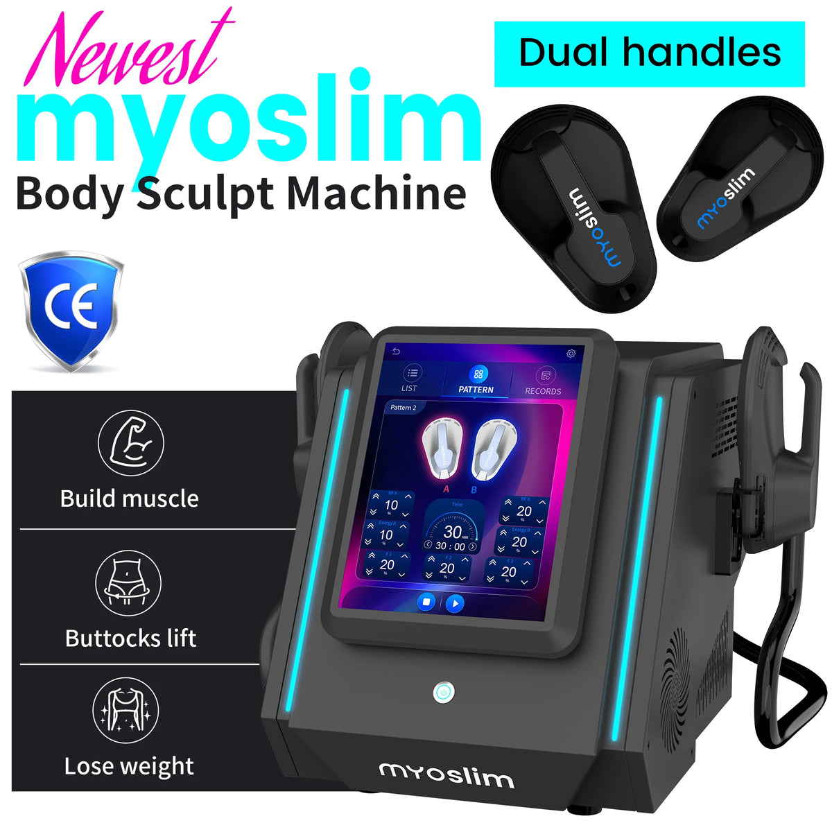 EMSZERO 6500W PROFESSIONAL EMT BODY SCULPTING SYSTEM FOR SALON OPERATIONS