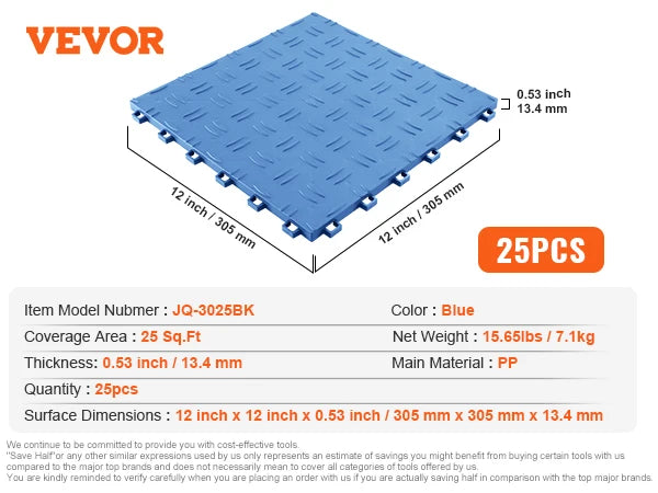 SucceBuy Interlocking Garage Floor Tiles With Non Slip Texture