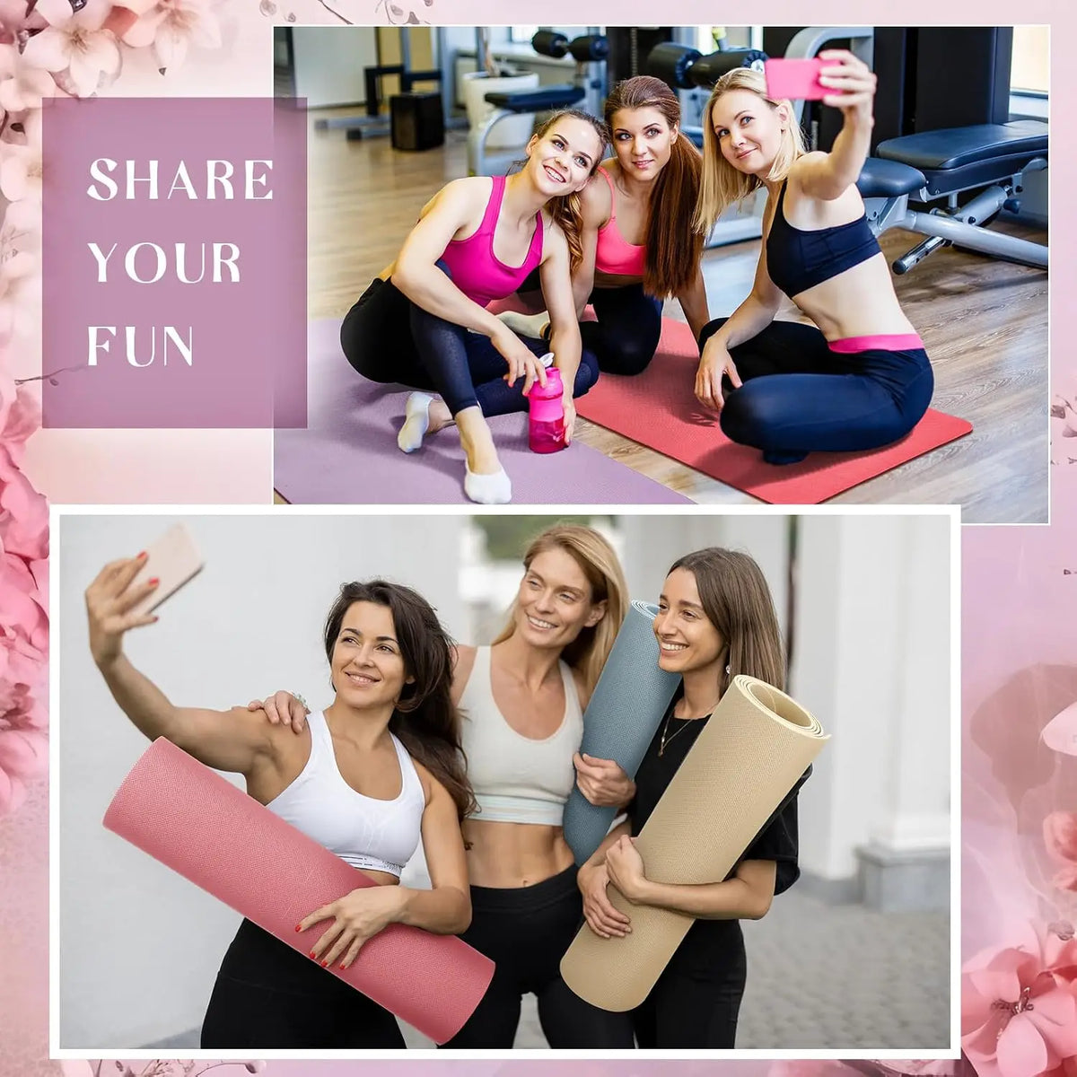 Non Slip Exercise Yoga Mats For Home Fitness And Workout