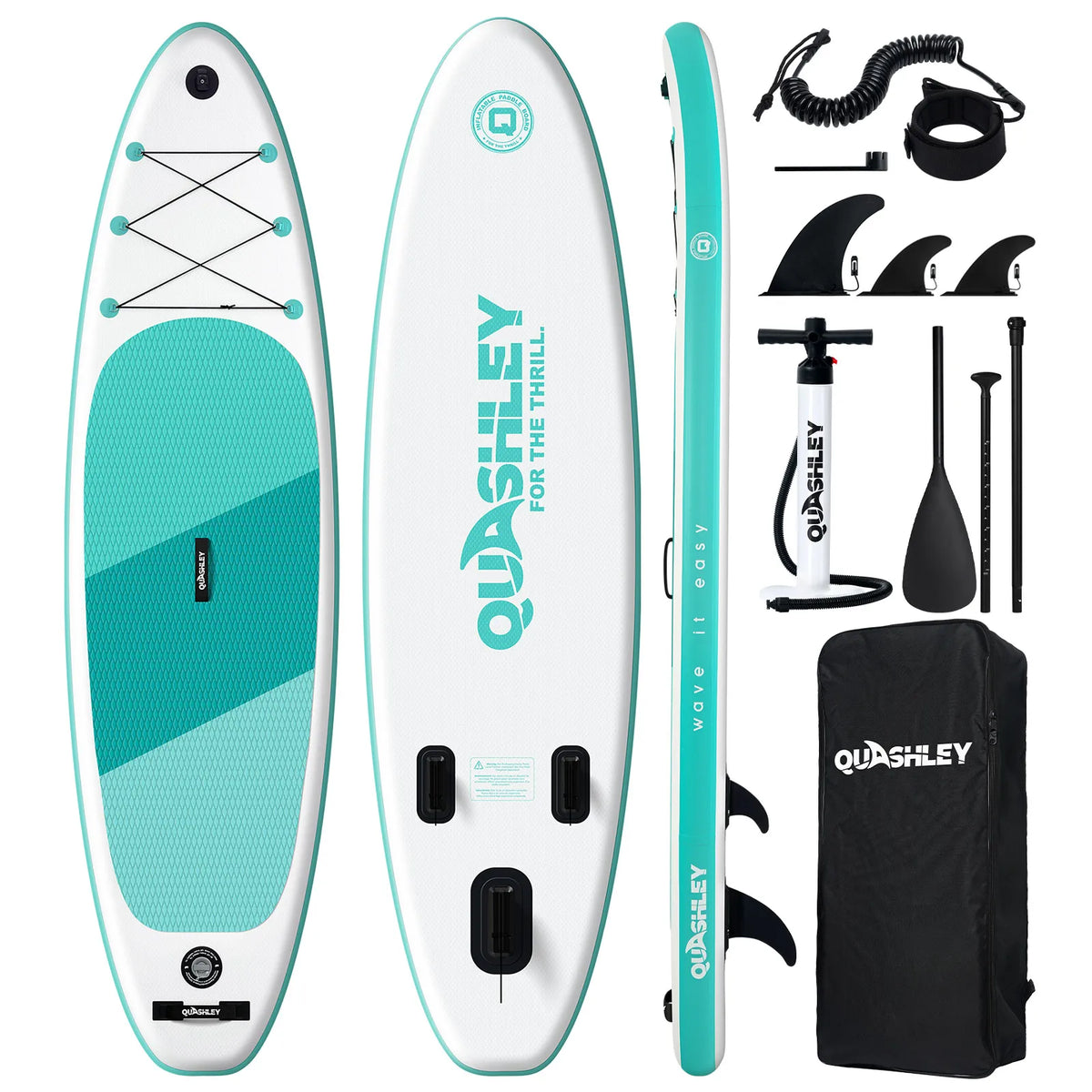Quashley Inflatable Stand Up Paddle Board Complete Set