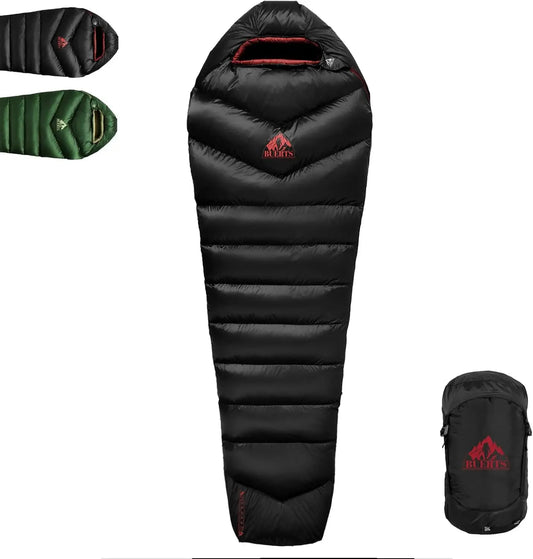 Ultralight 620FP Down Cotton Sleeping Bag Hiking Camping With Sack