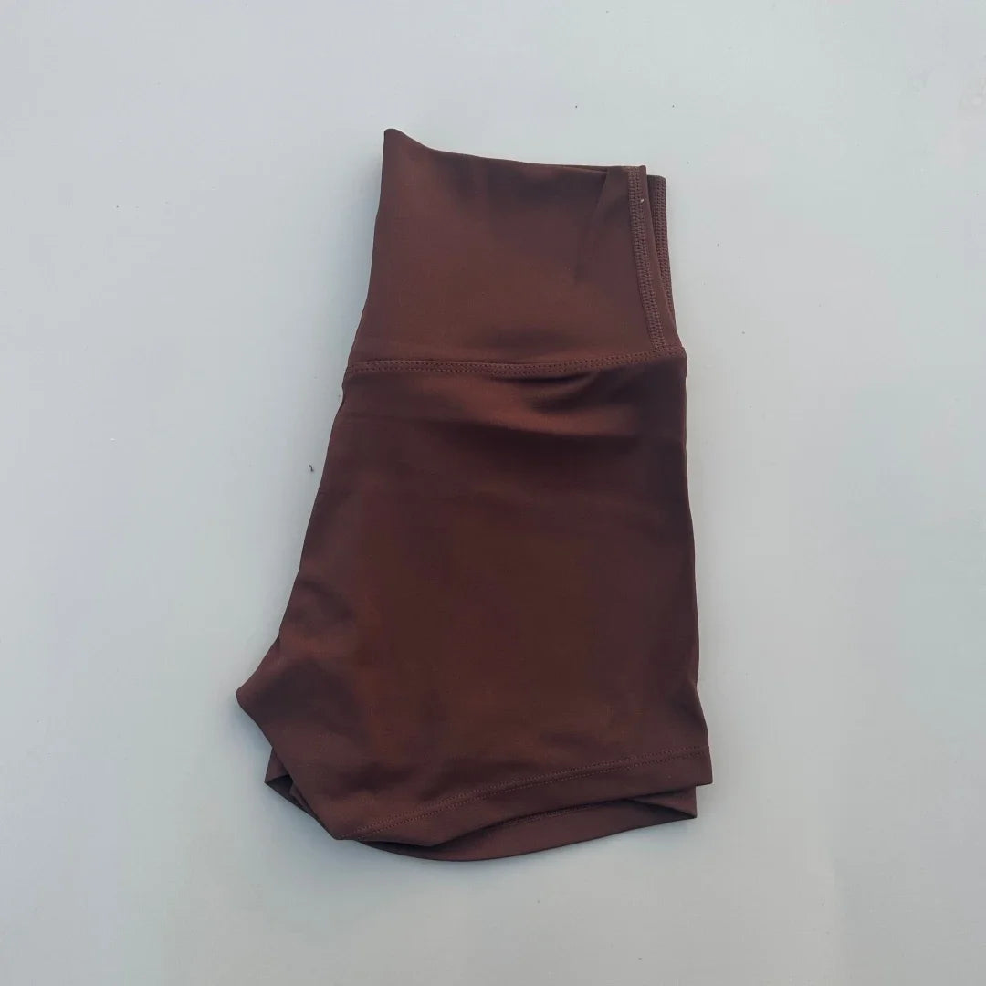 Women High Waist Cotton Yoga Fitness Athletic Shorts